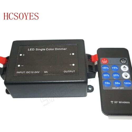 DC12V-24V RF Wireless 11 key Remote LED Light Single Color RF Dimmer Controller For 5050 3528 3014 2835 Led Flexible Strip