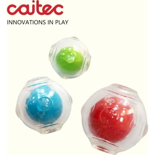 CAITEC Dog Toy Amazing Squeaker Ball Durable Floatable Springy Bite Resistant Best for Tossing Chasing Foraging Medium Large Dog
