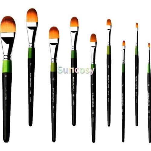Hwahong 982 Series Nylon wool round head watercolor brush, oil painting gouache pen, line drawing pen, For Artist Art Supplies