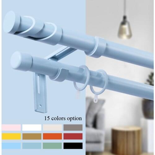 Colorful INS Style Secret Garden Series Macaroon Colors Rods Accessories Silence Curtain Poles Grommet Customized Size