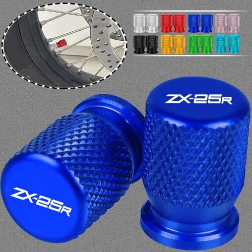 Motorcycle Tire Valve Air Port Stem Cover Cap Plug CNC Aluminum Accessories For Kawasaki NINJA ZX 25R ZX25R 2020 2021 Universal