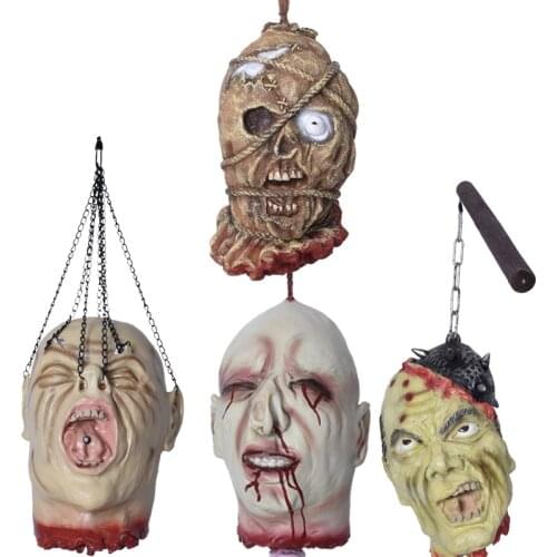 Halloween Resin Hang Head Mask Masquerade Replica Cosplay Costume Props Halloween Party Decoration Pendant WS14