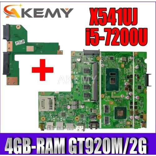X541UVK motherboard mainboard For Asus X541UVK X541UJ X541UV X541U F541U laptop motherboard W/ 4GB RAM/I5-7200U/AS GT920M/V2G