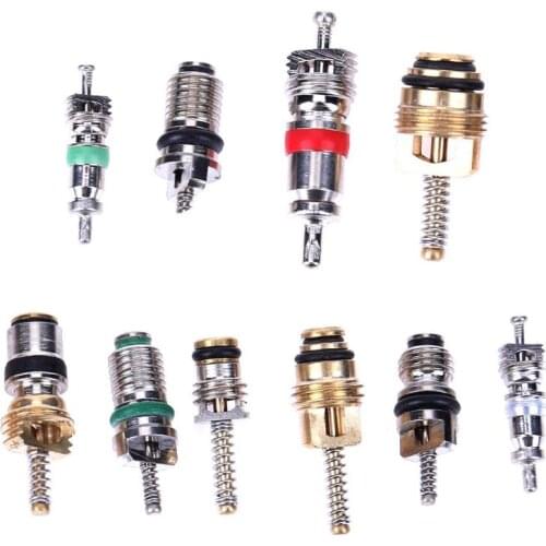 100Pcs R134A Car A/C Core Valves Automotive Air Conditioning Assortment Auto Car Air Conditioning Assortment Remover Kit