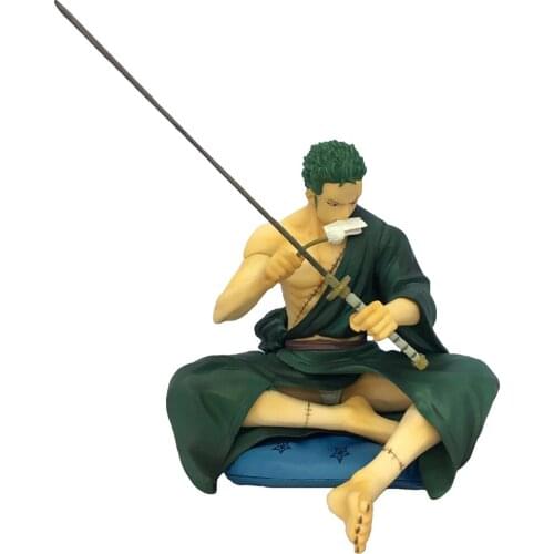 One Piece Roronoa Zoro POP Figure Model Anime 13cm Statue Exquisite Collection Toy Sitting Ver. Action Figma Desktop Decoration