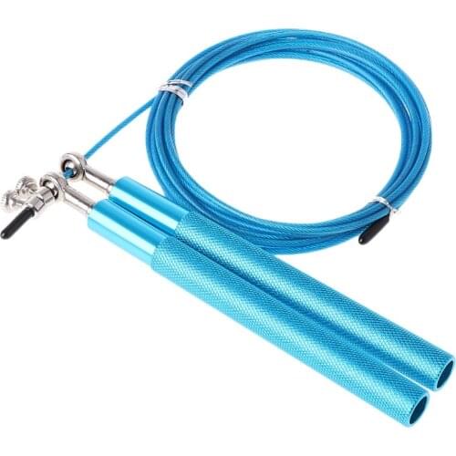 360° Swivel Ball Bearing Rope Skipping Gym Fitness MMA Boxing Training Adjustable Steel Wire Jump Rope Aluminum Handle Dropship