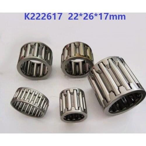 100pcs K222617 K22X26X17 radial needle roller and cage assemblies 22x26x17mm needle roller bearing