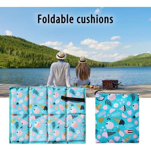 Folding Seat For Camping Outdoor Climbing Oxford Folding Cloth Moisture-proof Thermal Insulation Cushion Sit Pads For Camping