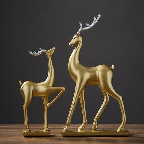 Modern New Chinese Deer Decoration Light Luxury Office Desktop Decoration Living Room Home Decor Crafts Gifts Animal Sculpture