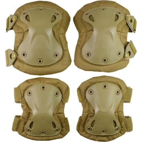 Outdoor Riding Sports Elbow Knee Pads Protection Equipment Army Fan CS Field Combat Training Camo Tactical Elbow Knee Pads Gear