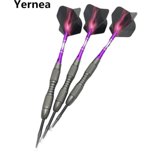 Steel Tip Darts 3Pcs Indoor Sports Professional 20g Hard Darts Throwing Movement Dart Purple Darts Shafts Flights Dardos Flight