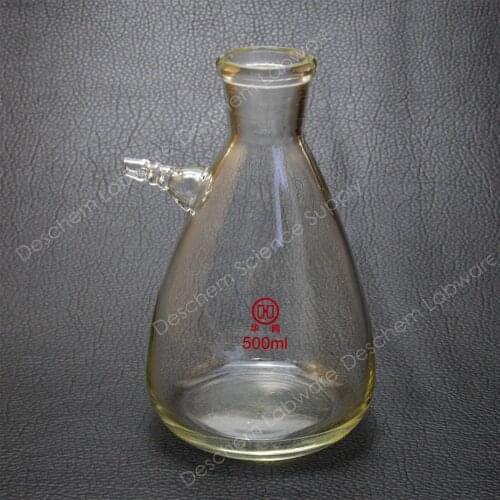 500ml Glass Buchner Filter Suction Flask,Lab Borosilicate Bottle,Heavy Wall