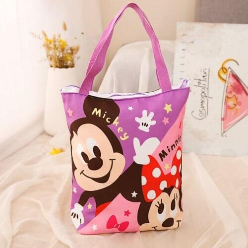 Disney mickey mouse Cartoon handbag shoulder bag female large-capacity handbag new girl canvas bag simple storage bag