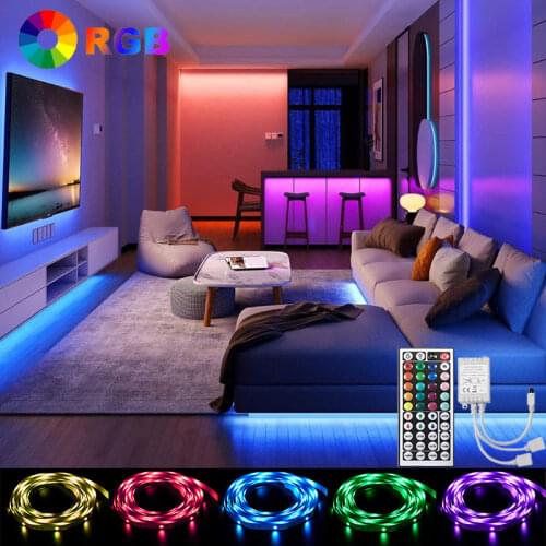 Wholesale Flexiable Led Strip 5050 RGB Tap Led Strip Light Color Change Dimmer 44 key Led Strip Simple Installation