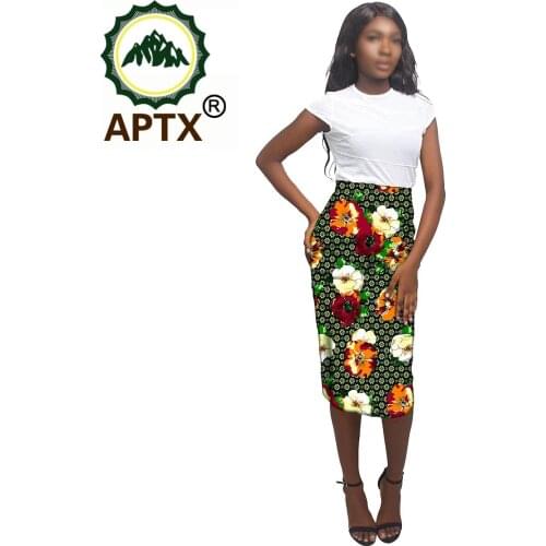 African Clothing For Women Ankara Style Mid Calf Floor Loungewear Cute Female Elegant Fashion Skirt Bodycon Sexy Lady Hip Skirt