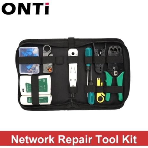 14pcs/set RJ45 RJ11 RJ12 CAT5 CAT5e Portable LAN Network Repair Tool Kit Utp Cable Tester AND Plier Crimp Crimper Plug Clamp PC