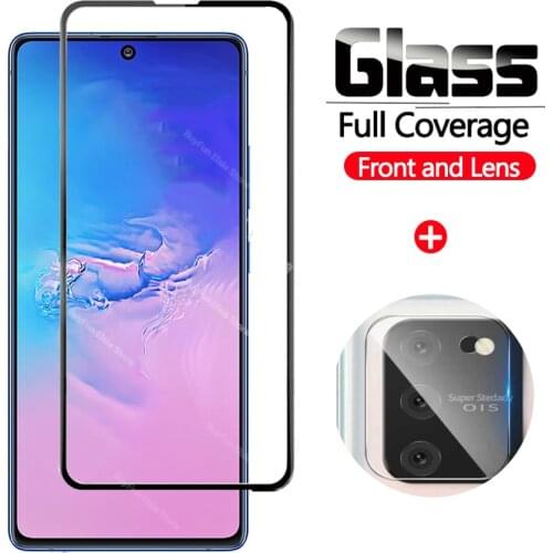 2 in 1 Screen Protector Glass For Samsung Galaxy S10 Lite S10Lite Tempered Glas Samsun S 10 Light G770 Protective Glass Film