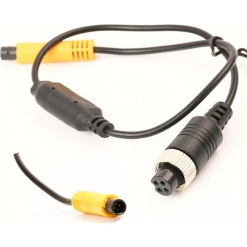 T& xz 4 Pin Aviation Head Female to Male Extension Cable Adapter Converter for Rear View Camera Front camera parking assiatance