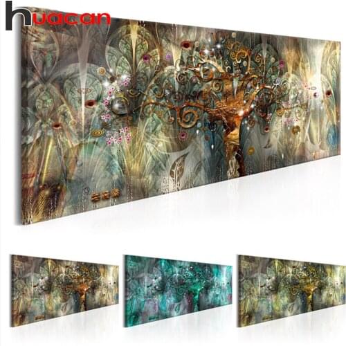 Huacan 5D Diamond Painting New Arrivals Abstract Tree Diamond Mosaic Embroidery Landscape Gift Needlework Home Decoration