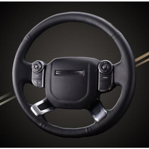 Car Braid On The Steering Wheel Cover for Land Rover Range Rover 2013-2016 Auto Braiding Wheel Covers DIY Interior Accessories