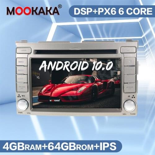 Android 10.0 64G PX6 Car DVD Player Multimedia Radio For HYUNDAI I20 2008-2013 Auto Stereo GPS Navigation Head Unit Built in DSP
