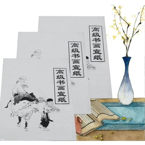 Xuan Paper Rice Paper Chinese Drawing Paper White Painting Paper Painting & Calligraphy 35.5cm*25.5cm Student Supplies