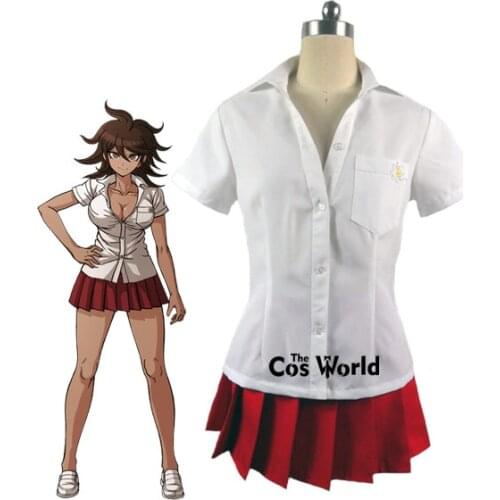 Danganronpa 2: Goodbye Despair Akane Owari School Uniform Shirt Dress Outfit Anime Games Cosplay Costumes