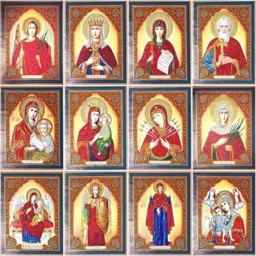 Diy 5d Diamond Painting Virgin Mary Diamond Embroidery Rhinestone Religious Icon Picture Diamond Mosaic