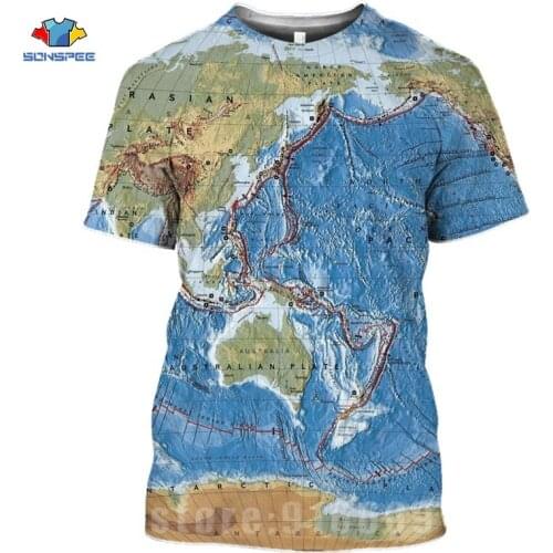 Anime 3D Print T Shirt Streetwear World Map Men Women Hip Hop Rock Fashion Harajuku Kids Shirts Homme Graphic T Shirts Funny