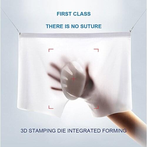 Hot selling mens underwear long seamless boxer pants sexy translucent brand mens underwear Integrated forming pants