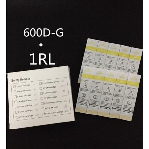 1RL Cartridge Needles Disposable Sterilized Permanent Makeup Needles Tips 10PCS 0.25mm/0.20mm