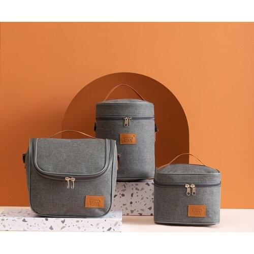 Insulation Lunch Box Bag Lunch Tote Round Bag Aluminum Foil New Large Capacity Cold Storage Bolsa To Work Student Lunch Package