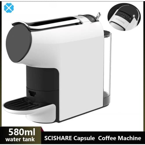 SCISHARE Capsule Espresso Coffee Machine Automatically Extraction 9 Level High Pressure Electric Coffee Maker 19bar Pump
