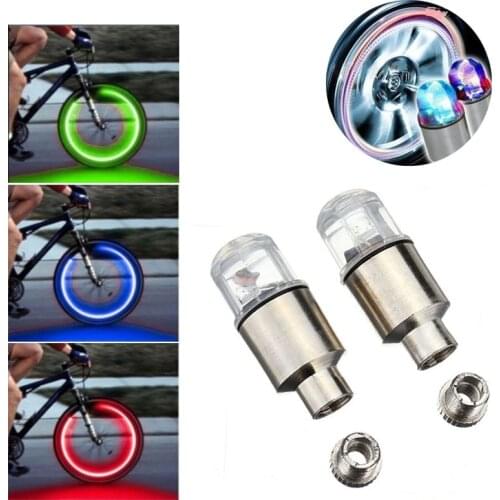 2Pcs Car Tire Light Valves Cap Mount Motorcycle Bike Cycle Wheel Waterproof Bulb Motion Sensor Auto Decoration Lamp