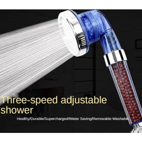 Shower Head High Pressure Water Saving Flow 300 Holes with Chrome ABS Rainfall Anion Filter Spray Nozzle Bathroom Accessories