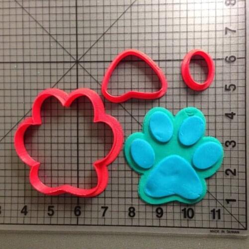 Cute Cartoon Bear Paw Cookie Cutter Kitchen Baking Supplies Cake Icing Decoration Tools Set 3D Printing Custom