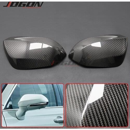 Real Dry Carbon Fiber Side Wing Rearview Mirror Cover Trim For Toyota Crown S220 2019 2020 Car Accessories Add On Styling