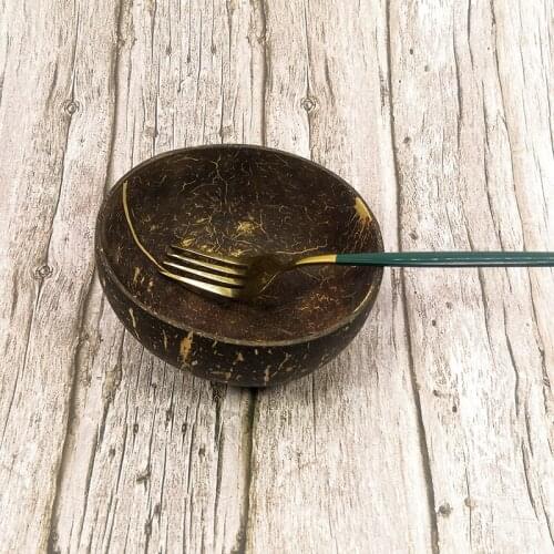 Natural coconut bowl spoon creative coconut shell fruit salad noodle rice bowl wooden bowl tableware restaurant kitchen bowl