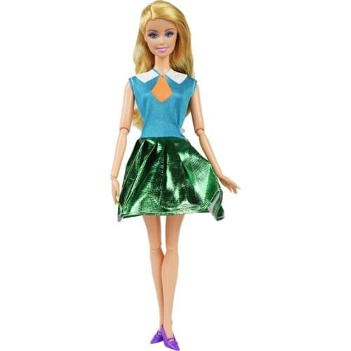 New Fluorescent Green Skirt Doll Clothes Accessories for 12 Inch Doll Wardrobe Homemade Dress Best Girl Toys Gift #19