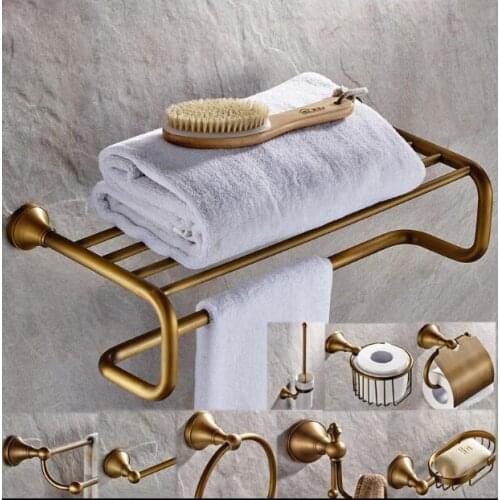 New brass Antique Bathroom Accessories Set,Robe hook,Paper Holder,Towel Bar,Soap basket,towel rack,towel ring, bathroom sets