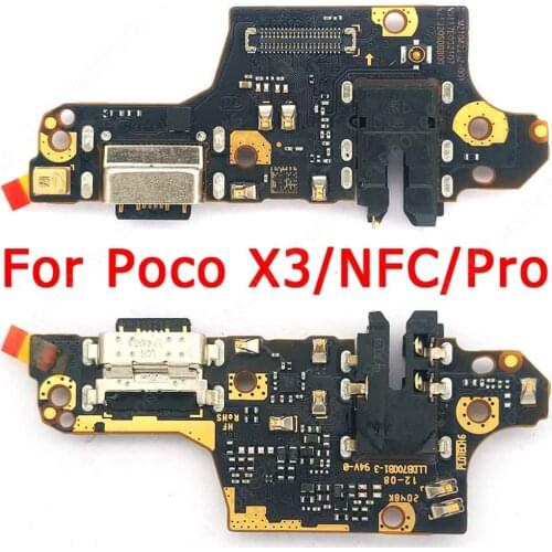 Original Charge Board For Xiaomi Mi Poco X3 Pro NFC Charging Port Plate Pcb Dock Usb Connector Flex Replacement Spare Parts