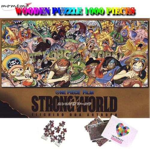 MOMEMO Puzzle 1000 Pieces Cartoon Anime Wooden Jigsaw Puzzles for Adults ONE PIECE DIY Assembling Puzzle Games Toys Home Decor