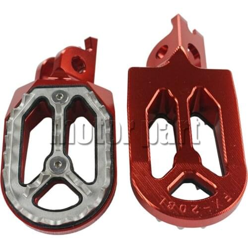 Motorcycle Footpeg Foot Rests Footrest For Honda CRF 250X 450X 250R 450R 150R CR 125 Kawasaki KX 250F 450F Suzuki RM RMZ 250 Red