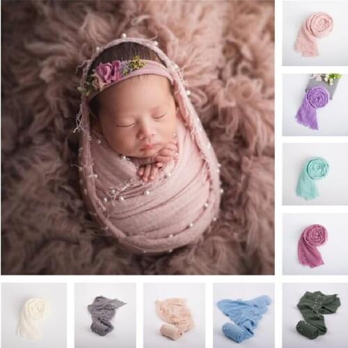 Newborn Photography Props Baby swaddle Wraps Photo shooting Blanket Backdrop Studio Shooting Accessories Cotton and Linen Fabric