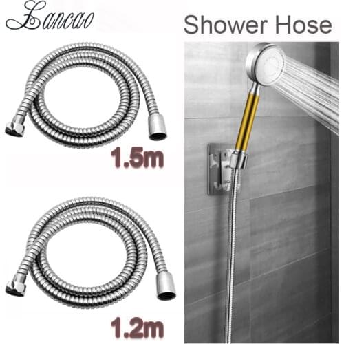 Bathroom Stainless Flexible Hose Hand Shower Hose 1.5m 2.0m Handheld Showerhead Hose Replacement with Solid Brass Connector
