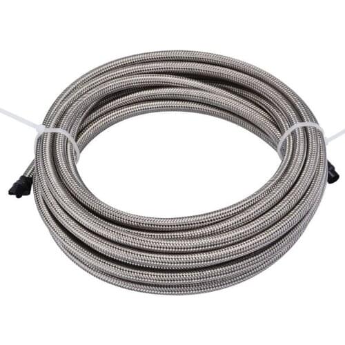Length 5M AN3 AN4 AN6 AN8 AN10 Racing Hose 304 Stainless Steel Braided PTFE Brake Hose Fuel Oil Line Oil Cooler Hose Pipe