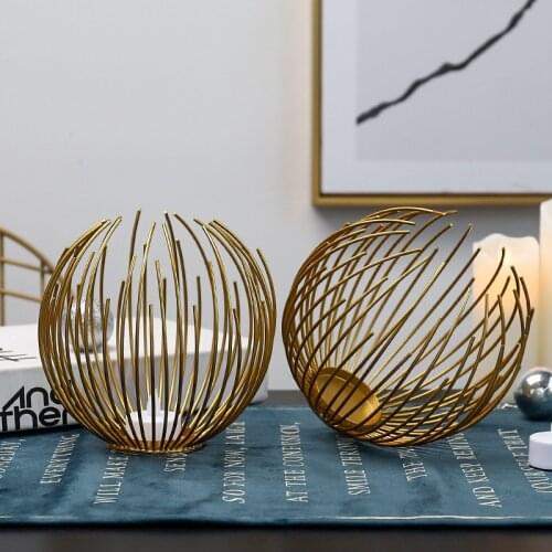Nordic Home Decoration Ornaments Romantic Candlestick Stage Property Figurine Metal Sculpture Desk Deocr Wedding Gifts Crafts