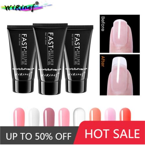 WiRinef 8 Colors 30ml Nail Builder Gel Polish Varnish Nail Extension Builder Soak Off UV Poly Extension Nail Gel Nail Art Gel