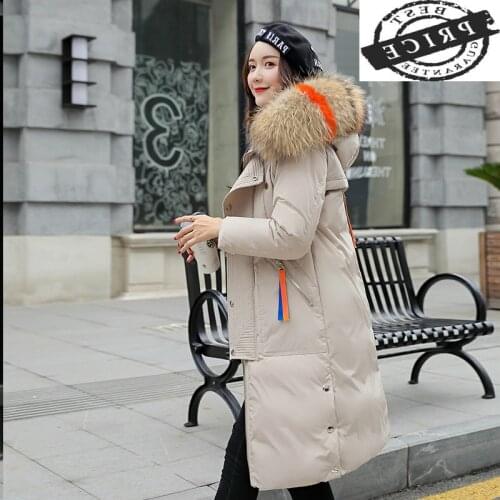 Winter Jacket Women Korean Fashion Thick Cotton Padded Parkas 2021 New Color Fur Hooded Warm Coat Slim Top Clothes LWL2aa