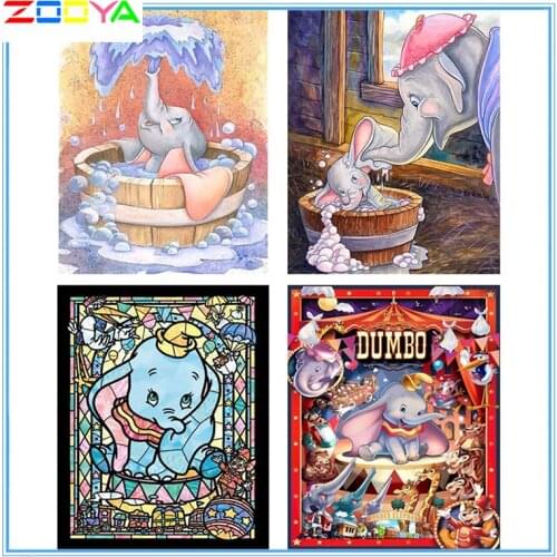 Zooya Diamond Mosaic Picture Crystal Diamond Embroidery Dumbo Cross Stitch Diamond Painting Diamond Artist Home Decoration Lx540